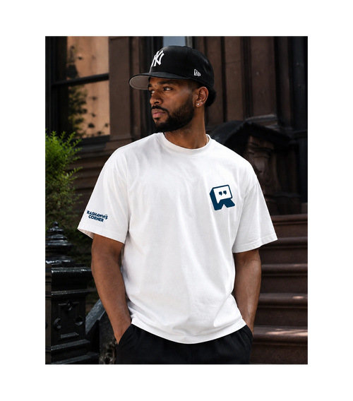 Corner Code Heavyweight Tee | White