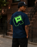 Lime Drop Monogram Heavyweight Tee | Corner Blue