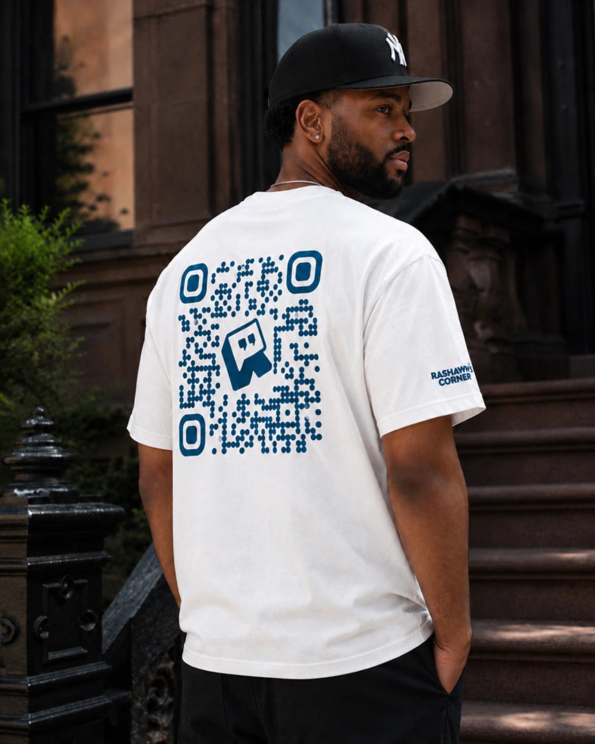 Corner Code Heavyweight Tee | White